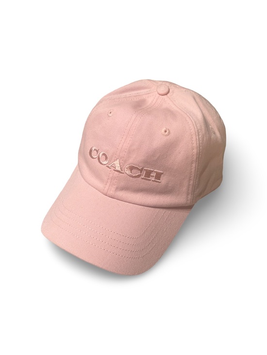Coach Accessories - Coach Light Pink Embroidered Logo Cap